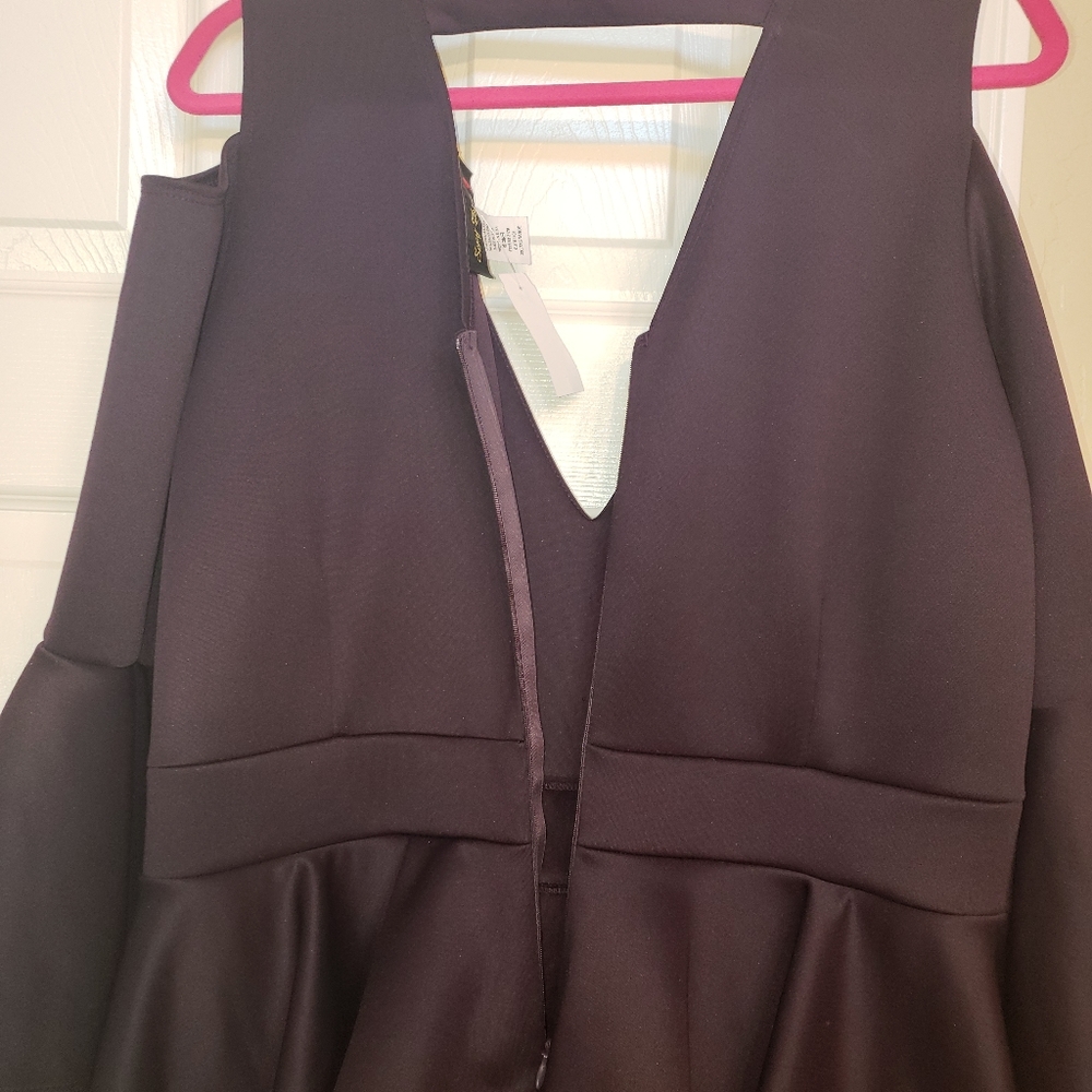 Plum Ruffle Dress - Picture 7 of 8
